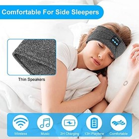 Resim flintronic Bluetooth Uyku Kulaklıkları, Erkek/Kadın için HD Stereo Hoparlörlü Kablosuz Uyku Kulaklıkları, Uyumak için Kafa Bandı Bluetooth Kulaklıkları, Uykusuzluk, Spor (Gri) 