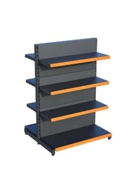 Resim Çift Taraflı Standart Orta Reyon, Market Rafı Beyaz-40x65 Cm-140 Cm Beyaz 