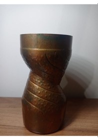 Resim Küçük Boy Bakır Renk Vazo Bakır 