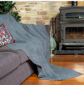 Resim Jakarlı Şönil Koltuk Örtüsü Çekyat Örtüsü Koltuk Şalı 175x300 Kaymaz Bulut Bulut 