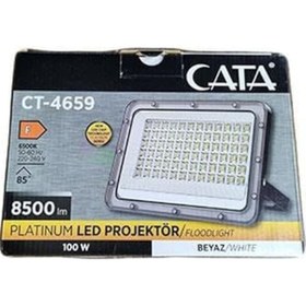 Resim Cata Ct-4659 100w 6400k Beyaz Slim Led Projektör Beyaz 