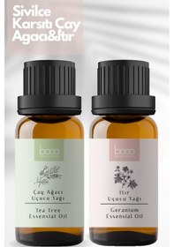 Resim Boco Born In Cosmetics Akne ve Sivilce Karşıtı Çay Ağacı + Itır %100 Saf Uçucu Yağı 2 x 10 ML 