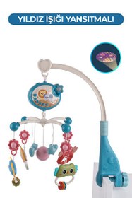 Resim Vardem BIB-698-84 Işıklı Müzikli Kumandalı Bebek Dönencesi - Mavi 