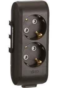 Resim Mena Rise modaspect Multi-Let Siyah İkili Priz Topraklı Çocuk Korumalı Klemensli goldywave 1142680 