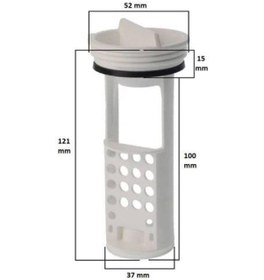 Resim Beko Uyumlu Bkyd7102Es,Bkyd7122M Çamaşır Makinesi Pompa Filtre Kapağı - 519066160 
