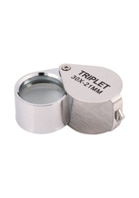 Resim Adet Taşınabilir 30x Güç 21mm Kuyumcular Büyüteç Altın Göz Büyüteç Kuyumcu Büyüteç Zarif Kutu İle 