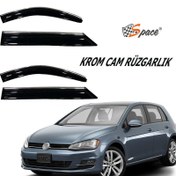 Resim Volkswagen Golf 6 Krom cam rüzgarlığı 1.2mm 2009 4'lü \u002F CARU445 