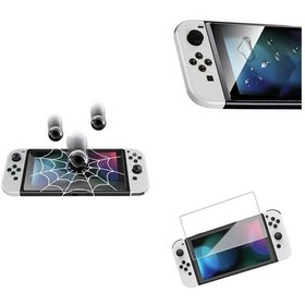 Resim Cafele Seri-2 Temperli Nintendo Switch Oled Cam Ekran Koruyucu 