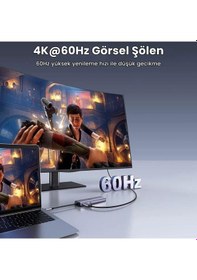 Resim Ugreen CM512 Type-C to PD 100W HDMI RJ45 USB SD Micro SD Dönüştürücü Hub 