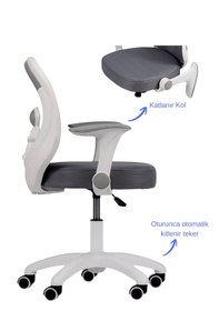 Resim Drift Luna Çocuk Çalışma Sandalyesi Gri 