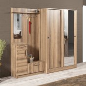 Resim Abre VM-36300 Dore Ceviz Vestiyer Portmanto 