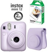 Resim Fujifilm Instax Mini 12 Mor Fotoğraf Makinesi 10'lu Film ve Çantalı Seti 98 