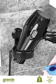 Resim Okyanus Home Grande Saç Kurutmalık Aparatı 2 Fonksiyonlu - Ister Yapıştır, Ister Vidala 