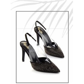 Resim Mat Siyah Platin Kadın Abiye Ayakkabı K01209153038 Diğer 