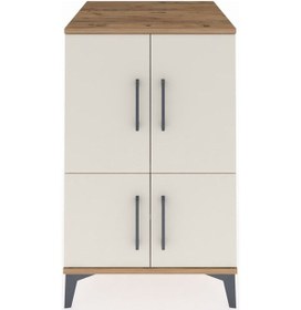 Resim Kronos Komodin 2 Raflı 4 Kapaklı 60x59x96 Çam-aytaşı Çam 