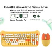 Resim Rogfer Qw05 Karışık Renk Taşınabilir 2.4g Kablosuz Klavye Mouse Seti Kahverengi Optik 