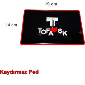 Resim restinal Kaydırmaz Ped Tofaşk Kare Model – Araç İçi Telefon Cüzdan Tutucu Kese Ceplik Aksesuar 