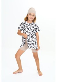 Resim My Kids Wear Üç Parça Kız Çocuk Boneli Mayo Kırmızı - Beyaz 