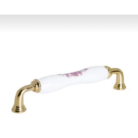 Resim Porcellana Perla Porselen Kulp-dolap-çekmece-mobilya-mutfak Dolabı-çocuk Odası-safir128mm(12,8CM)altın-beyaz-stk5260 