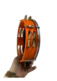 Resim Arap Fasıl Tefi Profesyonel Turuncu Carbon Kasnak Mitello Siyah F 