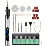 Resim Vkemall 10w Güçlü 3 Hızlı Akülü Oymak Taşıma Seti - Ahşap, Jade, Plastik İçin Taşlama, Parlatma, Kesme, Delme 