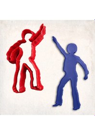 Resim Disko Dansçısı Erkek Kurabiye Kalıbı Şekillendirici Kopat KIrmızı 