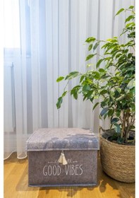 Resim Muomuo Home Keçe Kapaklı Mini Kutu 35X24X24 Cm. Gri Çok Renkli 