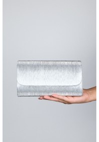 Resim Luvi Shoes Ago Gümüş Çizgili Kadın Abiye Çanta Çok Renkli 