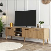 Resim Mezza 1587 Exxen 180 Cm (AHŞAP AYAKLI) Tv Ünitesi Sepet Rengi 