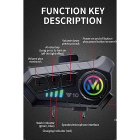 Resim Aesco Y10 Kask Kulaklık Bluetooth Motosiklet Kulaklık 5,3 Bluetooth Intercom Motorsiklet Kulaklık - Lisinya 