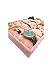 Resim Saat Ve Bileklik Tablası 12 Li Pembe 