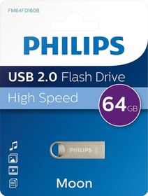 Resim Philips Usb 2.0 64gb Moon Klasik Gümüş Flash Bellek 