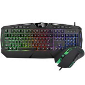 Resim Preo KMG01 RGB Aydınlatma Kablolu Klavye Mouse Set Preo