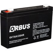 Resim ORBUS 6 Volt 7 Amper Kuru Akü 150x30x94 Mm 