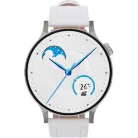 Resim Fro LW38 Silver Kasa 38 mm Beyaz Kordon Akıllı Saat 