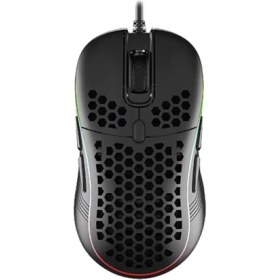 Resim SMX-R85 GENTLE 6400dpi Siyah RGB Ledli Süper Hafif Makrolu Gaming Oyuncu Mouse 