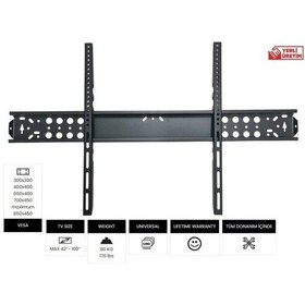 Resim Vontech VT-100S 65'' 165 Ekran Sabit LCD-LED TV Askı Aparatı 