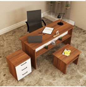 Resim KALENDER DEKOR MERKÜR-1-2-3 OFİS BÜRO MASASI TAKIMI MRK03 