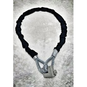 Resim Misda Store Caro 1.5 mt Uzunluk 12 mm Kalınlık Çelik Halat Motorsiklet Zincir Kilit Scooter Çelik Halat Motor Kilidi 