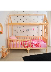 Resim Markaawm Montessori Yatak Çocuk 90X190 Karyola Bebek Beşik Oyun Alanı (467693637) Akçaağaç 