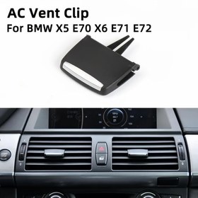 Resim BMW X5 E70 X6 E71 E72 İç Mekan Ön ve Arka Merkezi Klima Havalandırma Izgarası Kaydırıcı Toka Tamir Kiti 