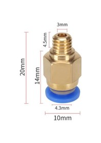 Resim 4X6 Pnömatik Rakor(Pc4-M6) 