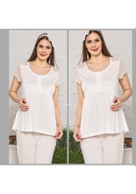 Resim Limissi 2203 Mavi Melissa Penye Hamile Lohusa Pijama Takım 