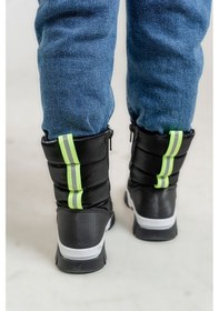 Resim Mnpc Erkek Çocuk Siyah Suni Deri Suya Dayanıklı Kürklü Günlük Bot 25k4b110382 Siyah 