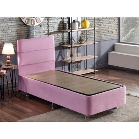 Resim Nironyatak Niron Pinky 120X200 Tek Kişilik Yatak Seti - Pembe Kumaş Baza, Ba 