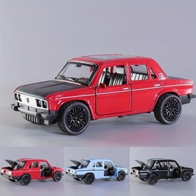 Resim Araba Gösterge Paneli Süsü 1/36 Retro Sedan Alaşımlı Araba Modeli, Üç Açık Kapılı Retro Araba Araba Süsü için, Yüksek Kaliteli Hediye 