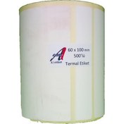 Resim PİA Etiket 60 x 100 mm 24.000 Adet Termal Barkod Etiketi 500 Sarımlı 48 Rulo 