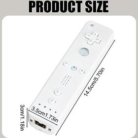 Resim Aicharynic Wii-Fernbedienung, Gamecontroller Wii Controller Wireless Remote Bewegungssensor Vernbedinung Ersatz Gamepad Controller für Wii und Wii-Konsole, mit Handschlaufe und Silikonhülle (weiß) 