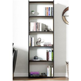 Resim Kts2 Modern Kitaplık / 5 Raflı - 60x180 Cm - Ceviz 