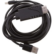 Resim HDMI Tv USB Kablosu Video Adaptörü Dongle Tel iPhone 5 6 7 8 Artı x Siyah 